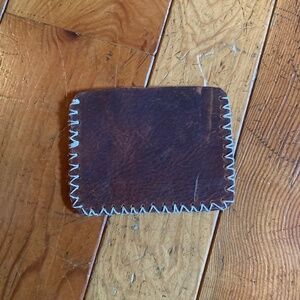 Small full grain leather simple wallet